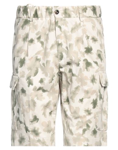 Briglia 1949 Man Shorts & Bermuda Shorts Ivory Size 32 Cotton, Linen, Elastane In White