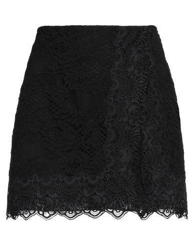 Msgm Woman Mini Skirt Black Size 4 Polyamide, Cotton
