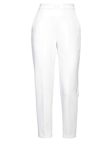 Elisabetta Franchi Woman Pants White Size 8 Polyester, Elastane