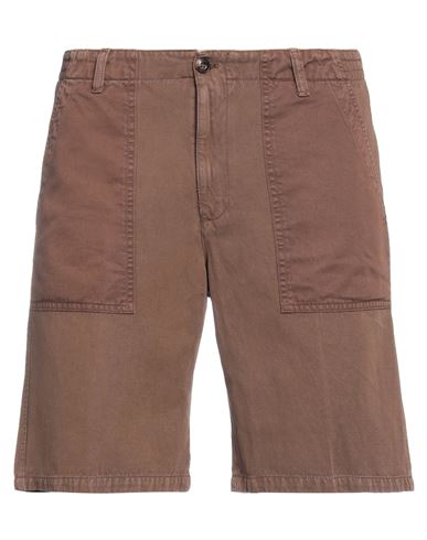 Briglia 1949 Man Shorts & Bermuda Shorts Brown Size 32 Cotton, Linen