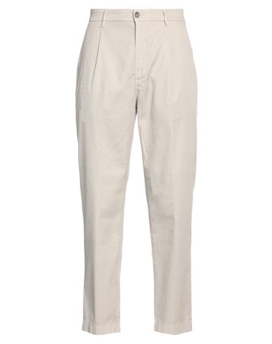 Brooksfield Man Pants Light Grey Size 32 Cotton, Elastane In Yellow