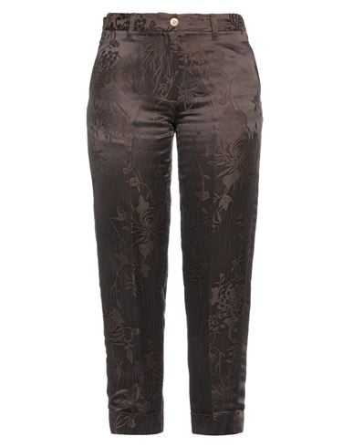 Shop Ann Demeulemeester Woman Pants Dark Brown Size 6 Linen, Silk, Rayon