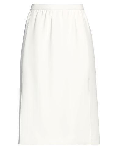 Giorgio Armani Woman Midi Skirt Ivory Size 4 Viscose, Elastane In White