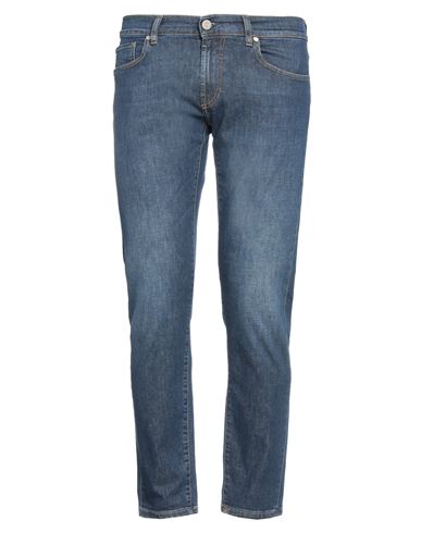 Tela Genova Man Jeans Blue Size 32w-30l Cotton, Elastane