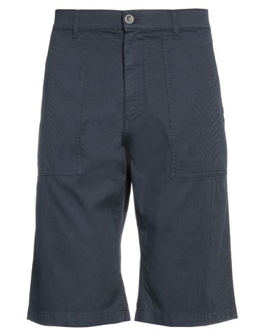 Brooksfield Man Shorts & Bermuda Shorts Navy Blue Size 34 Cotton, Elastane