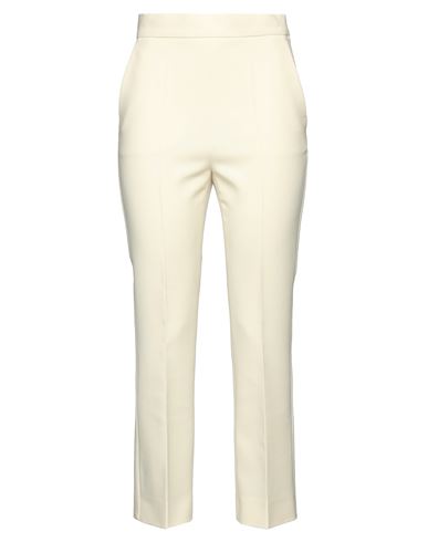 Shop Max Mara Woman Pants Cream Size 4 Virgin Wool, Elastane In White