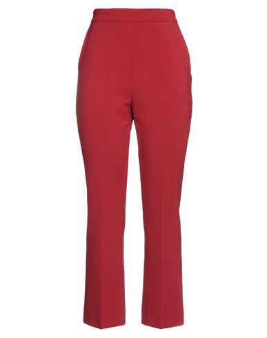 Max Mara Woman Pants Red Size 8 Virgin Wool, Elastane