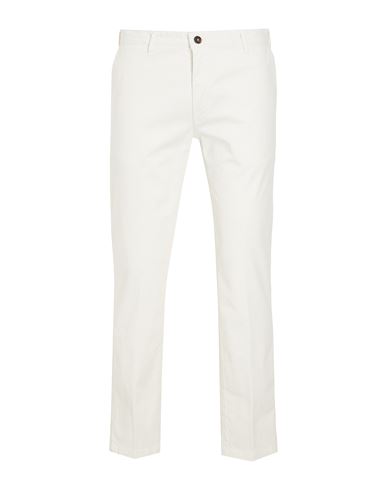8 By Yoox Organic Cotton Slim-fit Chino Man Pants Off White Size 36 Organic Cotton, Elastane