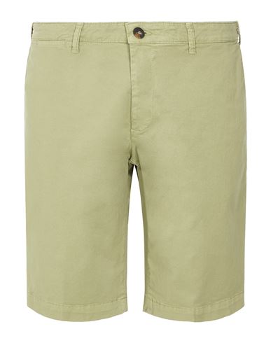 8 By Yoox Organic Cotton Shirts Man Shorts & Bermuda Shorts Sage Green Size 38 Organic Cotton, Elast