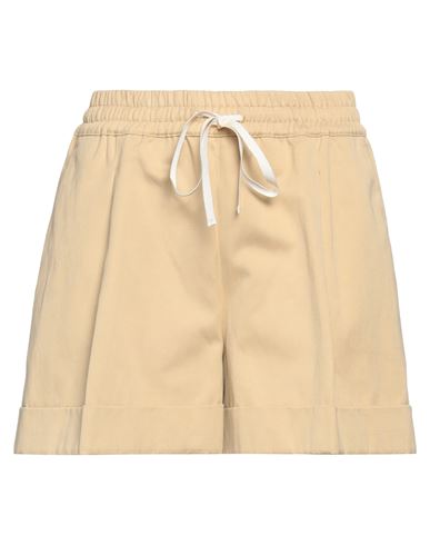 Twinset Woman Shorts & Bermuda Shorts Beige Size 4 Cotton, Linen