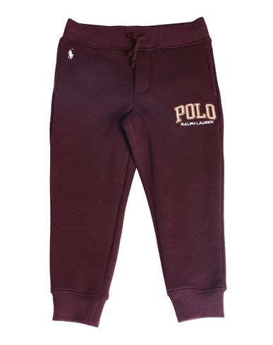 Polo Ralph Lauren Babies'  Logo Fleece Jogger Pant Toddler Boy Pants Deep Purple Size 5 Cotton, Polyester, El