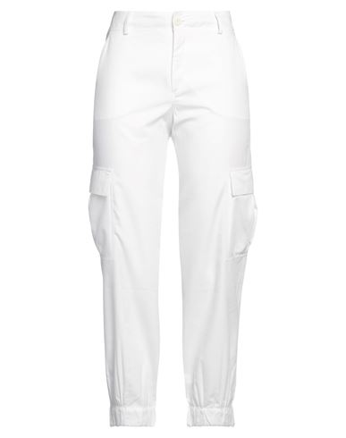 Lamberto Losani Woman Pants White Size 4 Cotton, Silk