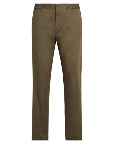Shop Tagliatore Man Pants Green Size 38 Cotton, Elastane