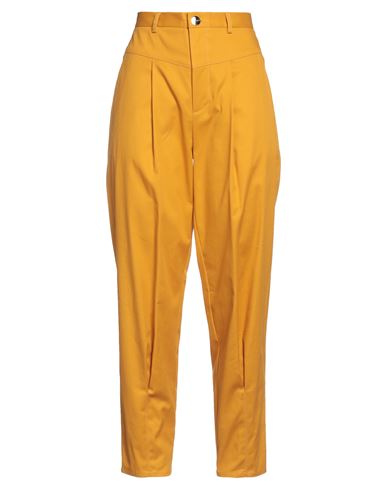 Simona Corsellini Woman Pants Ocher Size 6 Cotton, Elastane In Yellow