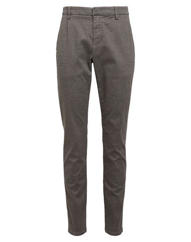 Dondup Man Pants Lead Size 36 Cotton, Elastane In Grey