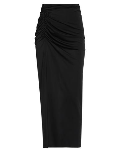 Actualee Woman Maxi Skirt Black Size 8 Polyester