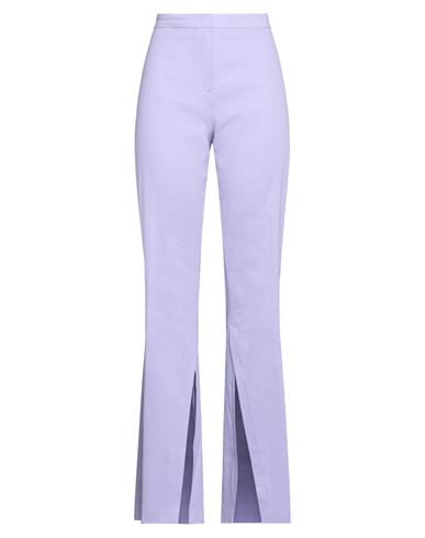 Pinko Woman Pants Lilac Size 10 Linen, Viscose, Elastane In Purple