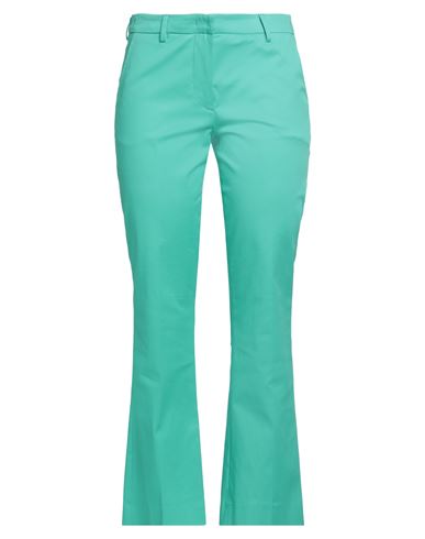 Pt Torino Woman Pants Emerald Green Size 4 Cotton, Elastane In Green
