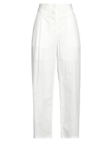 Philosophy Di Lorenzo Serafini Woman Pants White Size 6 Cotton, Elastane