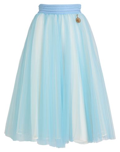 Elisabetta Franchi Woman Midi Skirt Sky Blue Size 4 Polyamide, Cupro, Elastane In Blue