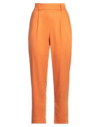 Actualee Woman Pants Orange Size 12 Viscose, Polyester, Elastane