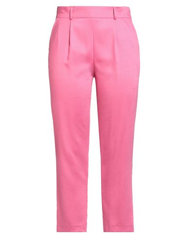 Actualee Woman Pants Fuchsia Size 12 Viscose, Polyester, Elastane In Pink