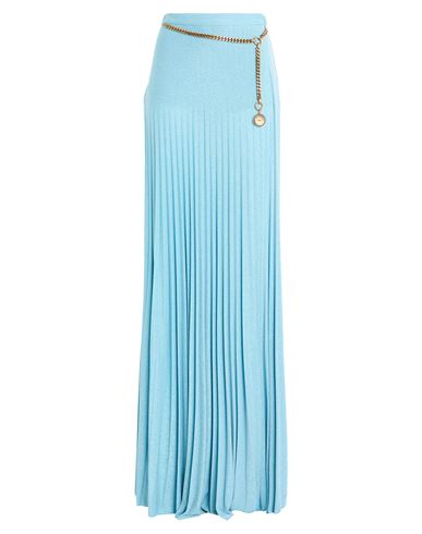 Elisabetta Franchi Woman Maxi Skirt Pastel Blue Size 8 Viscose, Polyester, Polyamide, Elastane