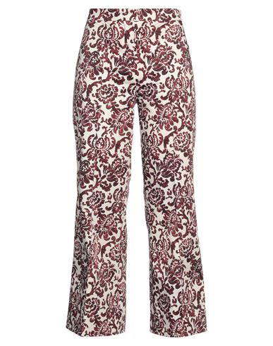 's Max Mara Woman Pants Burgundy Size 10 Cotton, Elastane In Red