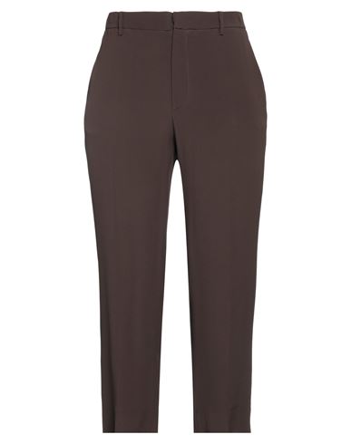 N°21 Woman Pants Dark Brown Size 10 Acetate, Silk