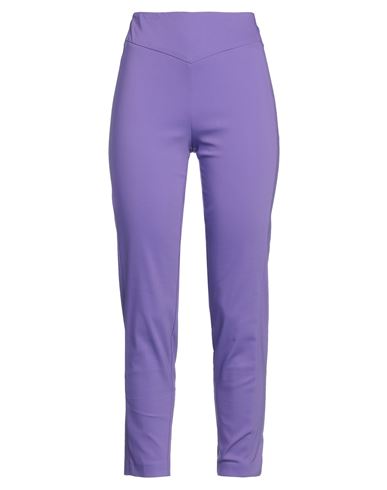 Simona Corsellini Woman Pants Purple Size 8 Polyester, Elastane