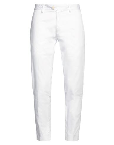 Bonheur Man Pants White Size 34 Cotton, Elastane