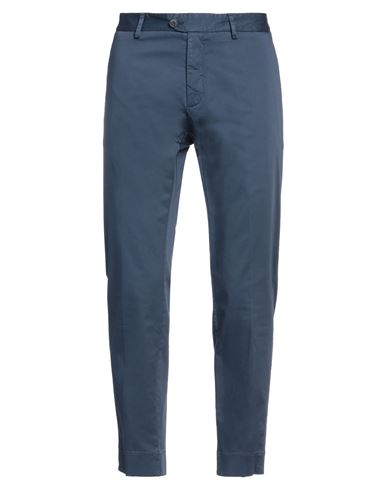 Bonheur Man Pants Navy Blue Size 35 Cotton, Elastane