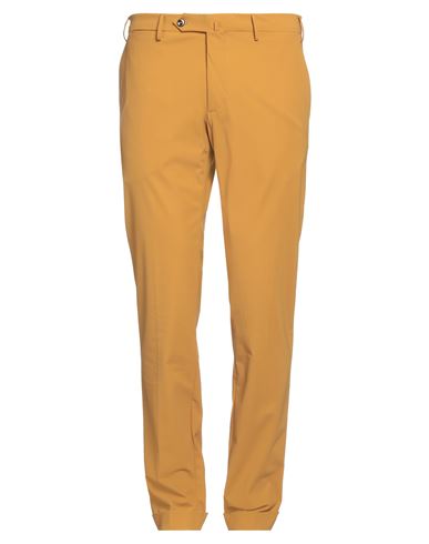 Pt Torino Man Pants Ocher Size 34 Polyamide, Elastane In Yellow