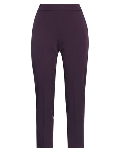 Sandro Ferrone Woman Pants Dark Purple Size 4 Polyester, Viscose, Elastane