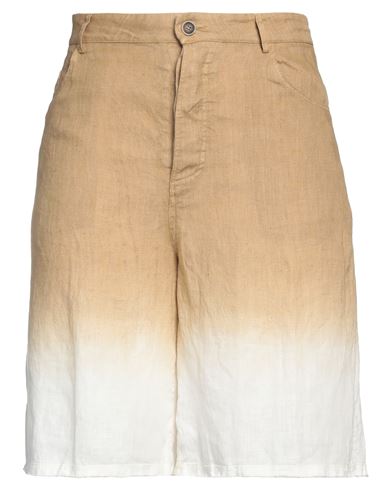 Semicouture Woman Shorts & Bermuda Shorts Beige Size 4 Linen