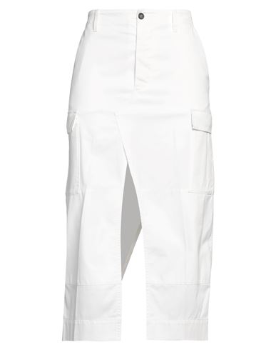 Shop N°21 Woman Maxi Skirt White Size 10 Cotton, Elastane
