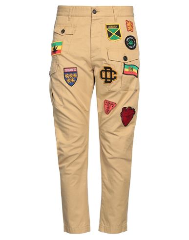 Dsquared2 Man Pants Sand Size 36 Cotton, Polyester In Beige