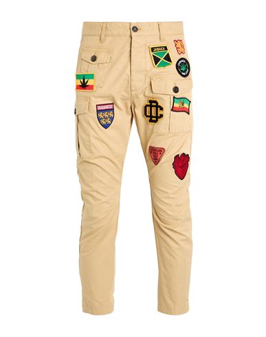Dsquared2 Man Pants Sand Size 32 Cotton, Polyester In Beige