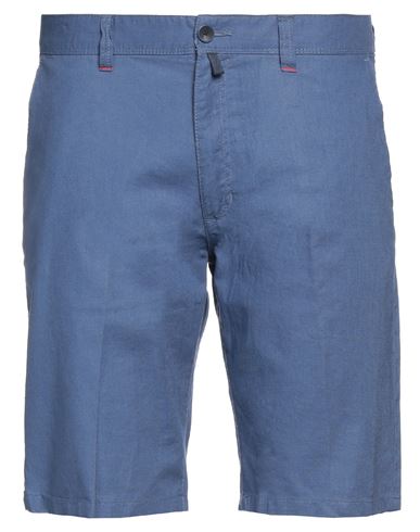 Buger Man Shorts & Bermuda Shorts Slate Blue Size 38 Linen, Cotton