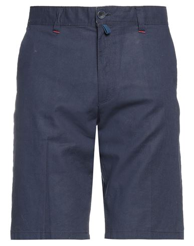 Buger Man Shorts & Bermuda Shorts Navy Blue Size 40 Linen, Cotton