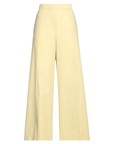 Antonelli Woman Pants Light Yellow Size 12 Cotton, Elastane In Green