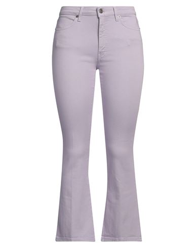 Dondup Woman Pants Lilac Size 28 Cotton, Elastomultiester, Elastane In Purple