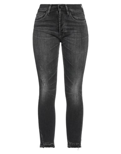 Cycle Woman Denim Pants Steel Grey Size 27 Cotton, Polyester, Lyocell, Elastane In Black