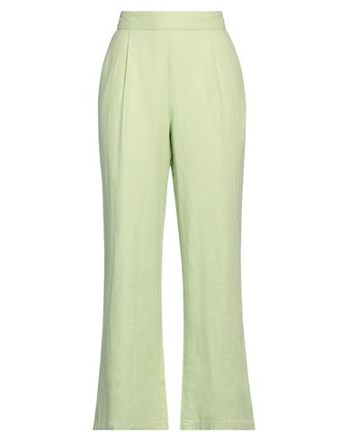 Jacqueline De Yong Woman Pants Light Green Size L Linen, Viscose