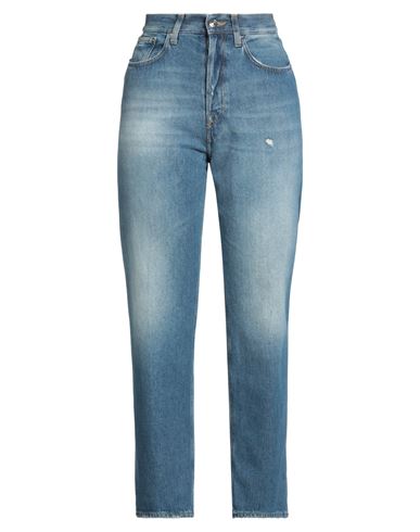 People (+)  Woman Denim Pants Light Blue Size 28 Cotton In Blue