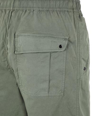 Mens Stone Island green Stretch-Cotton Cargo Trousers