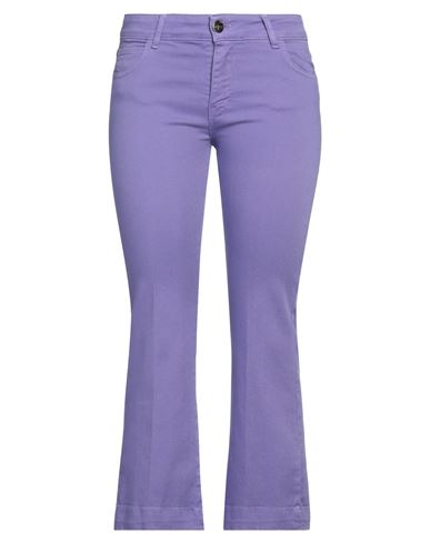 Simona Corsellini Woman Pants Purple Size 25 Cotton, Elastane
