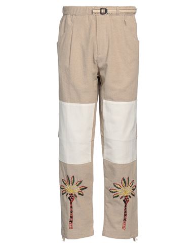 White Sand Man Pants Sand Size 34 Cotton, Elastane In Beige