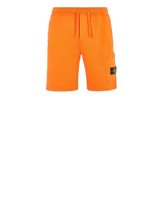  STONE ISLAND 64651 Fleece Bermuda Shorts Man Orange