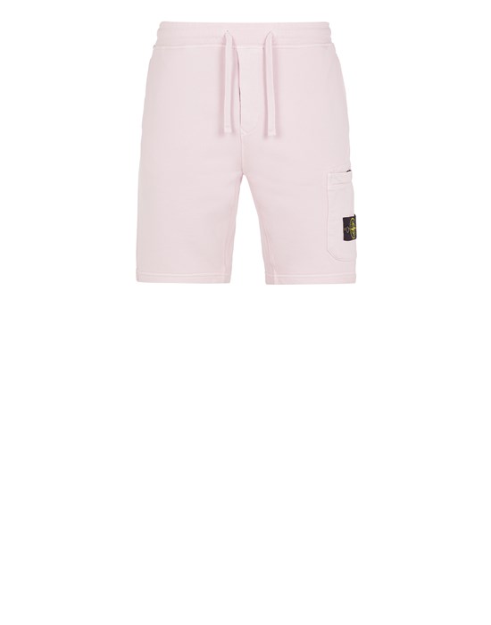 Stone Island Fleece Bermuda Shorts Pink Cotton